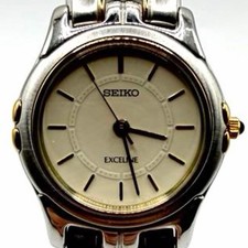Seiko Quartz Exceline 2J31-001A Women's Analog White Dial Wristwatch