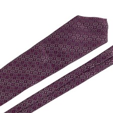 Geoffrey Beene Big Tall 64 inch XL Extra Long Purple Gray Diamond Silk neck tie