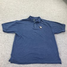 Vintage Warner Bros Studio Store Polo Shirt Mens XL Blue Taz Tasmanian Devil