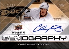 2008-09 Black Diamond Gemography #GCK Chris Kunitz Auto - HKY