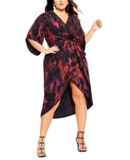 City Chic Trendy Plus Size Garnet Slither Dress