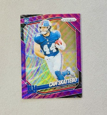 2025 Panini Prizm #363 - CAM SKATTEBO Rookie - PURPLE WAVE PRIZM - Giants RC /99