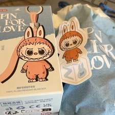 Authentic Pop Mart Pin For Love Vinyl Orange Plush Zest Labubu Z