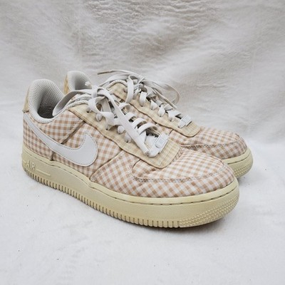Size Nike Air Force QS Low Gingham Pack Beige W for sale