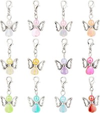 Elecrelive 12Pcs Angel Wing Charms Colorful Fairy Dangle 12 Colors Angle
