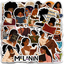 60 Pcs Black Girl Stickers for Kindle, Black Girl Magic Book Stickers, Waterpro