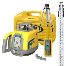 Spectra LL1505C Rotary Laser w/HL450 Receiver, Tripod & 15ft Grade Rod (Tenths)