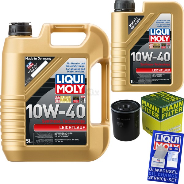 Inspektionskit Filter Liqui Moly ÖL 6L 10W-40 FüR Opel Monterey A Ubs_ 3.1 Td-image