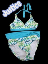  1490 Justice lined 2pc bikini swimsuit Girls 10