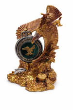 Franklin Mint Pocket Watch Bald Eagle Alaska Chilkat w/ Stand