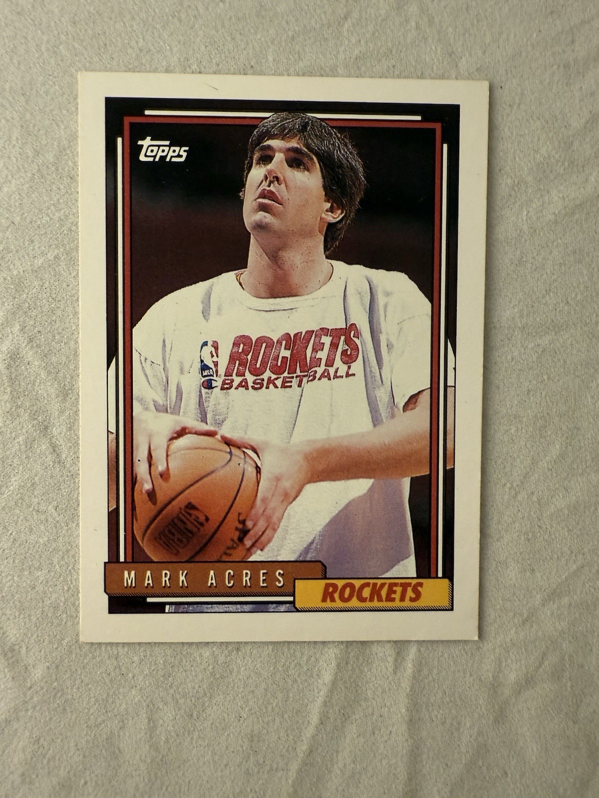 1992-93 Topps #380 Mark Acres Houston Rockets