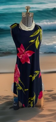 NEW Anne Klein Dress Size 16 Sleeveless Floral Easy Care Stretch $119 New Lined