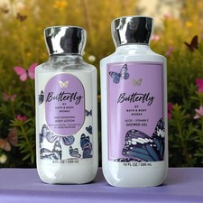 NEW Bath Body Works Butterfly 2pc Gift Set Full Size Shower Gel Body Lotion