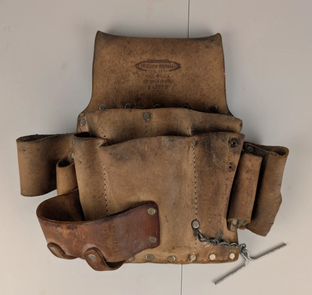 McGuire-Nicholas 90605 Cintura Da Lavoro In Pelle OilTan – Larga 7,6 Cm – Marrone Scuro – Fibbia A Rullo – Taglia Unica (Vita 73-116 Cm)
