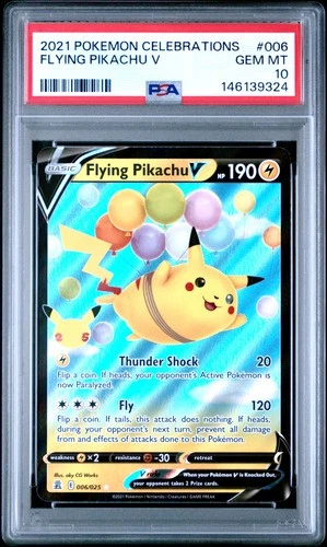 FLYING PIKACHU V 006 Celebrations Pokemon PSA 10
