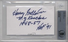 BAS Authenticated Harry Gallatin BGS Authentic Auto HOF 4f5