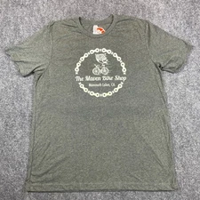 Vintage Maven Bike Shop T-shirt Mens Canvas XL Mammoth Lakes NWT Gray Heather