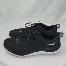 Hoka One One Men 10 Hupana Flow Black Running Shoes/Sneakers 1102890-BDSD