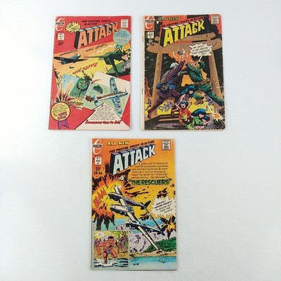 Attack #6 13 14 Lot (1972 Charlton Comics)