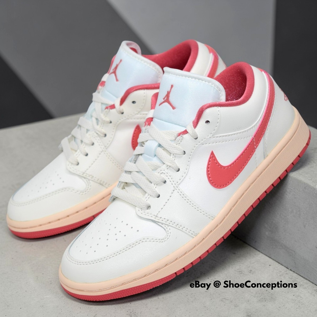 Nike Air Jordan 1 Low Shoes Pink Salt Guava Ice DC0774-109 Women's