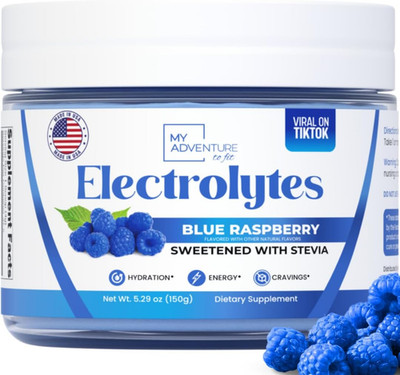 Zero Sugar - Blue Raspberry Electrolytes Powder - Refreshing Hydration - Caff...