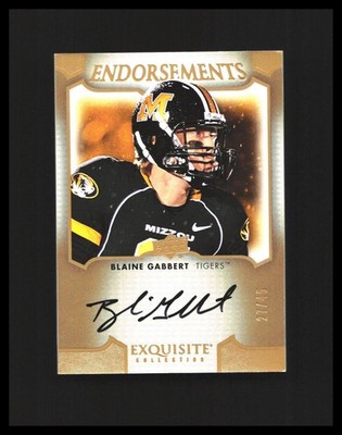 2011 Blaine Gabbert Auto Upper Deck Endorsements Gold /45 #E-BG Jaguars