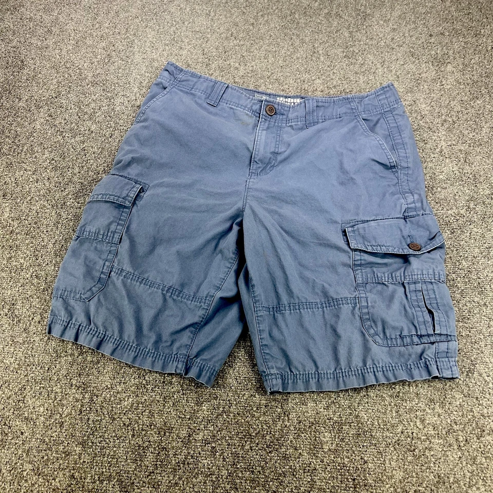 Urban трубопровод грузовые шорты мужские 36 синий хлопок классическая длина опрятный Y2K износ - Изображение 2 из 4