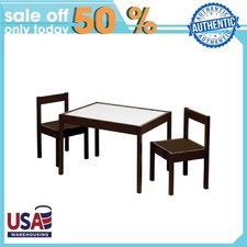 Your Zone Child 3-Piece Table and Chairs Set, in Espresso Age Group 1 to 5 Years