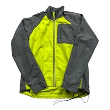Performance Bike Hi Vis Cycling Jacket Neon Green And Grey Men’s Large