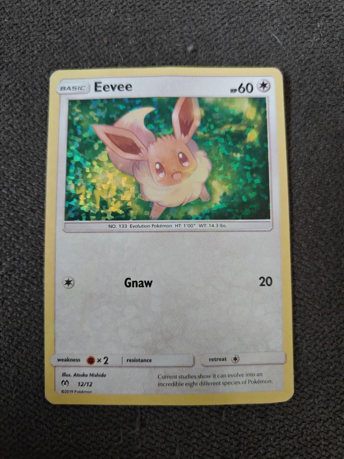 Pokemon Card Eevee McDonald's 2019 Holo 12/12