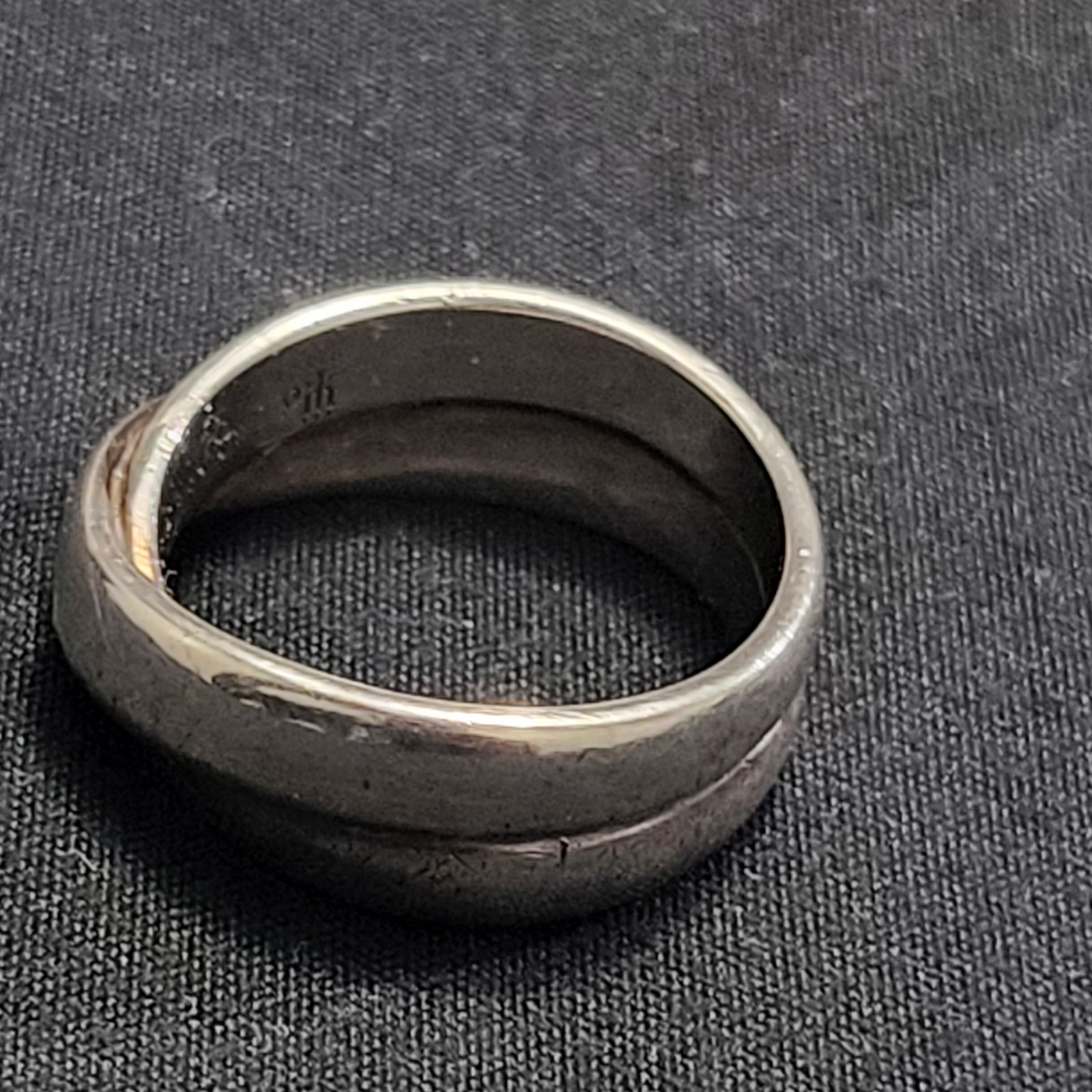 James Avery RETIRED 925 Silver Crossover Double Band Ring size 9 Or 10 ...