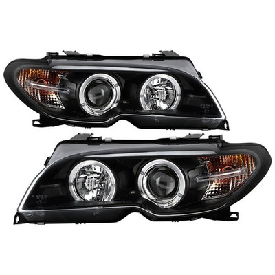 For BMW 330Ci 04-06 Headlights Signature Series Driver & Passenger Side Black