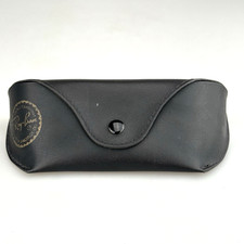 Ray-Ban Sunglasses Case Only Black Faux Leather Medium MADE in ITALY
