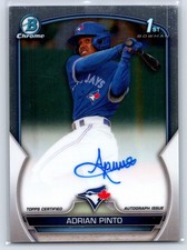 2023 Bowman Chrome #CPA-API Adrian Pinto Prospect Autograph Blue Jays