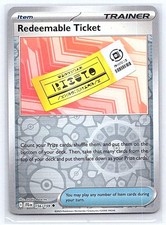 REDEEMABLE TICKET 156/159 REVERSE HOLO JOURNEY TOGETHER POKEMON TCG CARD