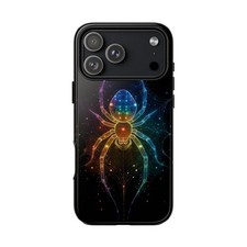 For iPhone / Galaxy / Pixel Spider Rainbow Fractal Phone Case