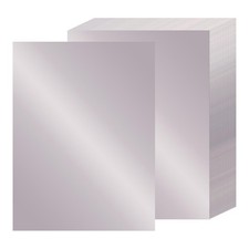 24 Sheets Silver Metallic Cardstock Paper 8.5 X 11", 92lb/250gsm Thick Silver...