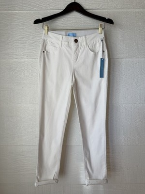 Draper James RSVP White Roll Cuff Skinny Jeans Size 2 26  NWT