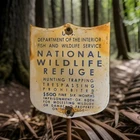 Vintage Wildlife Refuge Porcelain Sign US Department Of Agriculture USA Gas Oil