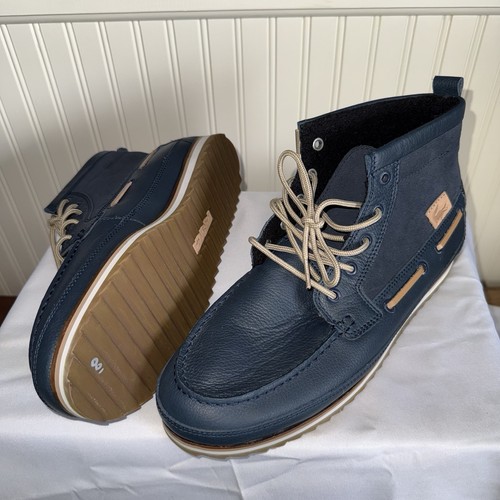 Lacoste Sauville Mid Chukka Style Boot Ugh Insoles Navy Blue Suede Mens 12