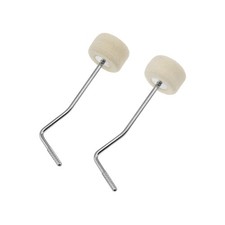 Curved Kick Drum Beater, 2Pcs Bass Drum Beater with 6.25mm Shank, Felt Pedal ...