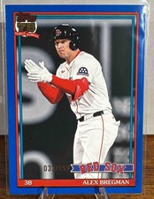 2026 Topps Alex Bregman #T91-70 1991 Blue Crackleboard Foil 33/150 Red Sox