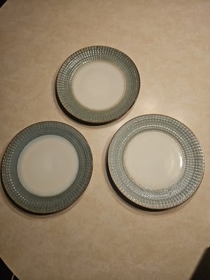 Set of 3 - Pier 1 Allison Stoneware Seafoam 11.5  Dinner Plates W/Tags