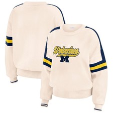 Women's WEAR by Erin Andrews Cream Michigan Wolverines Chenille Woven Patch
