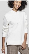 Women s Regular Fit Hooded Sweatshirt Sz M ivory -A new day casual comfy HOODIE