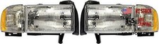 1590121 Front Driver and Passenger Side Headlight Assembly Kit Fits Select