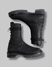 Ann Demeulemeester Louisa Boots Size 40 AW22 Leather Backlace Corset Boots