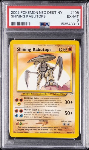 Shining Kabutops (Unlimited) graded PSA 6 for sale on eBay