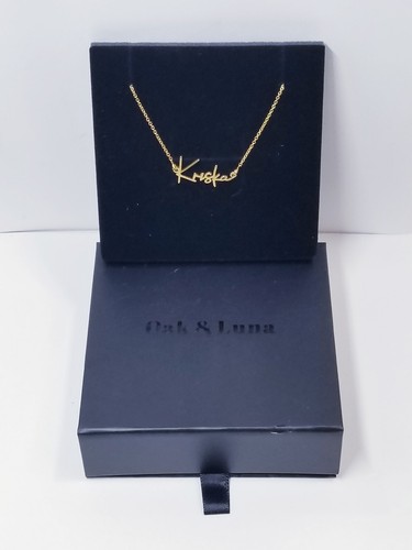Oak & Luna Sterling Silver Personalized Name Necklace