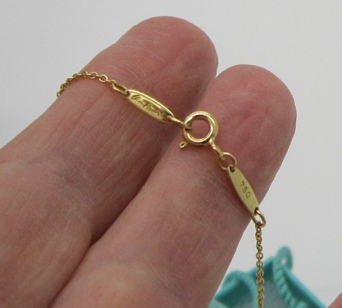 Collar Tiffany & Co ELSA PERETTI 18K Oro Amarillo Jade Verde Círculo Eterno - Imagen 6 de 8